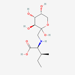 molecular formula C12H23NO7 B13855360 N-(1-Deoxy-ss-D-fructopyranos-1-yl)-L-isoleucine; [S-(R*,R*)]-1-[(1-Carboxy-2-methylbutyl)amino]-1-deoxy-ss-D-fructopyranose 