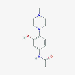 molecular formula C13H19N3O2 B13855399 N-(3-hydroxy-4-(4-methylpiperazin-1-yl)phenyl)acetamide 