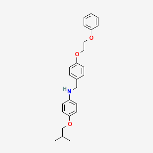 molecular formula C25H29NO3 B1385541 4-Isobutoxy-N-[4-(2-phenoxyethoxy)benzyl]aniline CAS No. 1040688-18-3