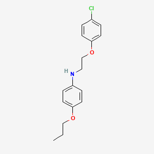 molecular formula C17H20ClNO2 B1385542 N-[2-(4-Chlorophenoxy)ethyl]-4-propoxyaniline CAS No. 1040688-58-1