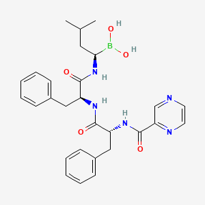 molecular formula C28H34BN5O5 B13855420 D-Phenylalanine-bortezomib 