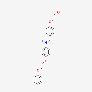 molecular formula C24H27NO4 B1385543 N-[4-(2-Methoxyethoxy)benzyl]-4-(2-phenoxyethoxy)-aniline CAS No. 1040691-85-7