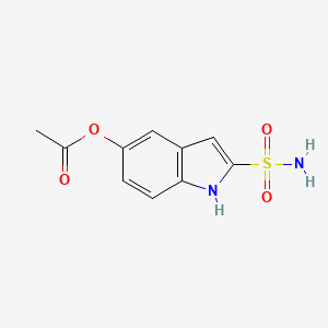 molecular formula C10H10N2O4S B13855432 (2-sulfamoyl-1H-indol-5-yl) acetate 