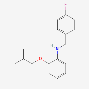 molecular formula C17H20FNO B1385546 N-(4-Fluorobenzyl)-2-isobutoxyaniline CAS No. 1040694-48-1
