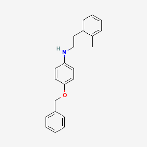 molecular formula C22H23NO B1385552 4-(Benzyloxy)-N-(2-methylphenethyl)aniline CAS No. 1040688-65-0