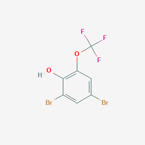 molecular formula C7H3Br2F3O2 B13855542 4,6-Dibromo-2-trifluoromethoxyphenol 