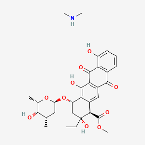 molecular formula C31H39NO10 B13855556 methyl (1R,2R,4S)-2-ethyl-2,5,7-trihydroxy-4-[(2R,4S,5S,6S)-5-hydroxy-4,6-dimethyloxan-2-yl]oxy-6,11-dioxo-3,4-dihydro-1H-tetracene-1-carboxylate;N-methylmethanamine 