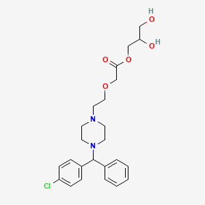 molecular formula C24H31ClN2O5 B13855581 Cetirizine Glycerol Ester Dihydrochloride (Mixture of Diastereomers) 