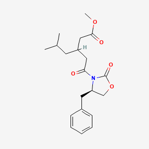 molecular formula C20H27NO5 B13855605 Methyl 3-(2-((R)-4-Benzyl-2-oxooxazolidin-3-yl)-2-oxoethyl)-5-methylhexanoate (Mixture of Isomers) 