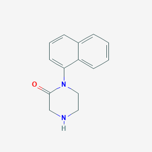 molecular formula C14H14N2O B13855612 1-Naphthalen-1-YL-piperazin-2-one 