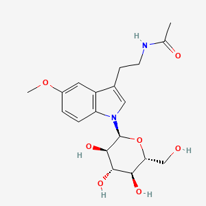 molecular formula C19H26N2O7 B13855628 Decarboxalate 6-(Hydroxymethyl) Melatonin Glucuronide 