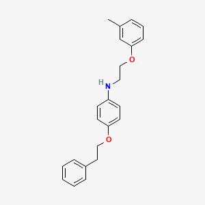 molecular formula C23H25NO2 B1385565 N-[2-(3-Methylphenoxy)ethyl]-4-(phenethyloxy)-aniline CAS No. 1040693-96-6