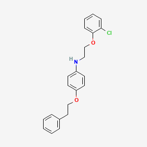 molecular formula C22H22ClNO2 B1385567 N-[2-(2-Chlorophenoxy)ethyl]-4-(phenethyloxy)-aniline CAS No. 1040694-08-3