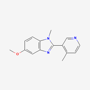 molecular formula C15H15N3O B13855677 5-Methoxy-1-methyl-2-(4-methylpyridin-3-yl)benzimidazole 