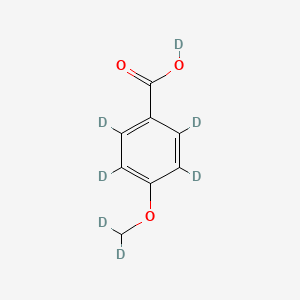 molecular formula C8H8O3 B13855697 Deuterio 2,3,5,6-tetradeuterio-4-(dideuteriomethoxy)benzoate 