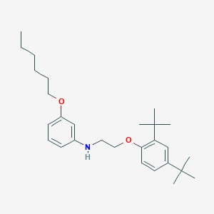 molecular formula C28H43NO2 B1385571 N-{2-[2,4-DI(Tert-butyl)phenoxy]ethyl}-3-(hexyloxy)aniline CAS No. 1040682-83-4