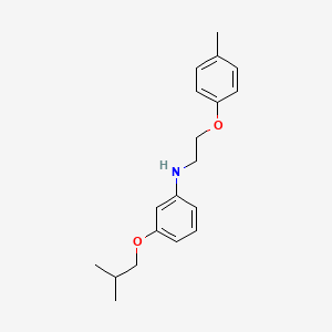 molecular formula C19H25NO2 B1385572 3-Isobutoxy-N-[2-(4-methylphenoxy)ethyl]aniline CAS No. 1040694-88-9