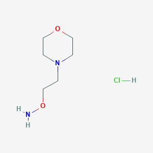 molecular formula C6H15ClN2O2 B13855733 4-[2-(aminooxy)ethyl]Morpholine hydrochloride CAS No. 72423-24-6