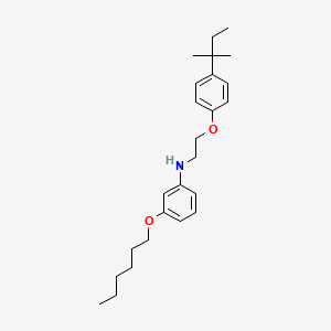 3-(Hexyloxy)-N-{2-[4-(tert-pentyl)phenoxy]-ethyl}aniline