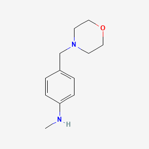 molecular formula C12H18N2O B13855780 N-methyl-4-(morpholinomethyl)benzenamine 