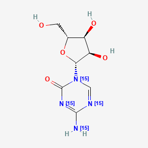 molecular formula C8H12N4O5 B13855786 5-Azacytidine-15N4 