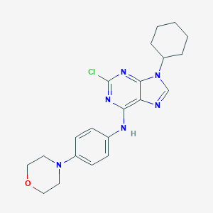 2-Chloro-9-cyclohexyl-N-[4-(4-morpholinyl)phenyl]-9H-purin-6-amine