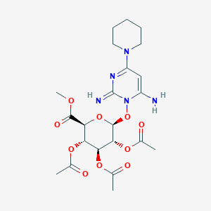 molecular formula C22H31N5O10 B13855820 Minoxidil 2,3,4-Tri-O-acetyl-b-D-glucuronic Acid Methyl Ester 