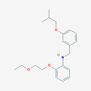 molecular formula C21H29NO3 B1385583 2-(2-Ethoxyethoxy)-N-(3-isobutoxybenzyl)aniline CAS No. 1040691-40-4