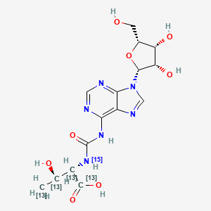 molecular formula C15H20N6O8 B13855836 N6-(N-Threonylcarbonyl)adenosine-13C4,15N 