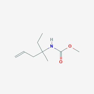 molecular formula C9H17NO2 B13855922 methyl N-(3-methylhex-5-en-3-yl)carbamate 