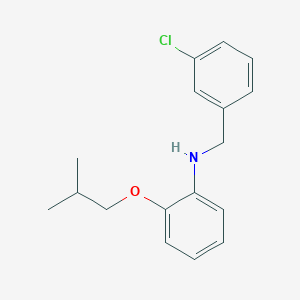 molecular formula C17H20ClNO B1385596 N-(3-Chlorobenzyl)-2-isobutoxyaniline CAS No. 1040694-58-3