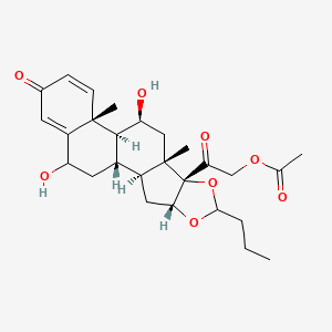 molecular formula C27H36O8 B13856022 2,7-Dihydroxy 21-Acetyloxy Budesonide 