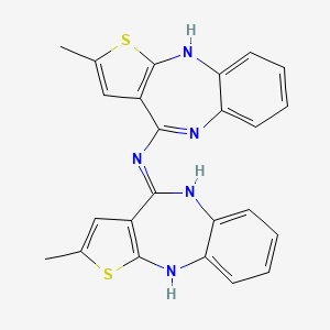 molecular formula C24H19N5S2 B13856038 Bis(2-Methyl-10H-Benzo[b]Thieno[2,3-e][1,4]Diazepin-4-yl)Amine 