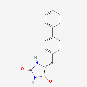 molecular formula C16H12N2O2 B13856062 2,4-Imidazolidinedione, 5-([1,1'-biphenyl]-4-ylmethylene)- CAS No. 110932-42-8