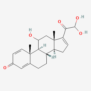 molecular formula C21H26O5 B13856164 16,17-Dehydro-21-hydroxy-prednisolone 