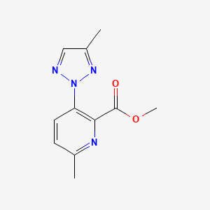 molecular formula C11H12N4O2 B13856181 methyl 6-methyl-3-(4-methyl-2H-1,2,3-triazol-2-yl)-2-pyridinecarboxylate 