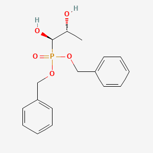 molecular formula C17H21O5P B13856192 P-[(1R,2R)-1,2-Dihydroxypropyl]phosphonic Acid Bis(phenylmethyl) Ester 