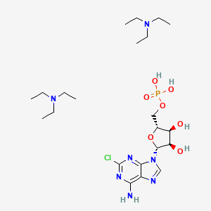 molecular formula C22H43ClN7O7P B13856195 P-cl2Ade-Ribf.2TEA 
