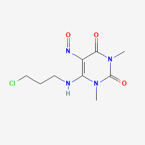 molecular formula C9H13ClN4O3 B13856205 N-Nitroso-1,3-dimethyl-6-(3-chloropropylamino)uracil 