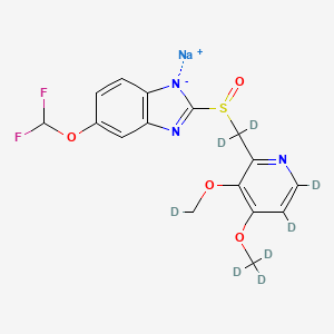 molecular formula C16H14F2N3NaO4S B13856221 Pantoprazole-d7 Sodium Salt (d6 Major) 