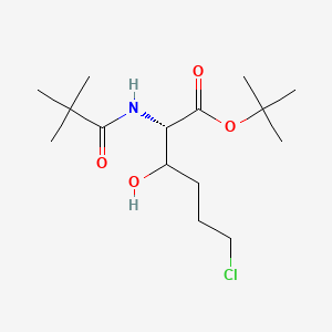 molecular formula C15H28ClNO4 B13856261 tert-butyl (2S)-6-chloro-2-(2,2-dimethylpropanoylamino)-3-hydroxyhexanoate 