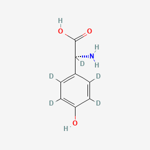 molecular formula C8H9NO3 B13856267 D-Alpha-(4-Hydroxyphenyl-2,3,5,6-d4)glycine-Alpha-d1 