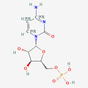 molecular formula C9H14N3O8P B13856285 Cytarabine-13C3 5'-Monophosphate 
