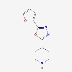 4-[5-(2-Furyl)-1,3,4-oxadiazol-2-yl]piperidine