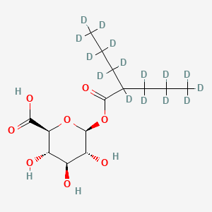 molecular formula C14H24O8 B13856334 Valproic Acid-d15 Beta-D-Glucuronide 