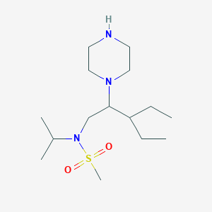 molecular formula C15H33N3O2S B13856367 N-(3-ethyl-2-piperazin-1-ylpentyl)-N-propan-2-ylmethanesulfonamide 
