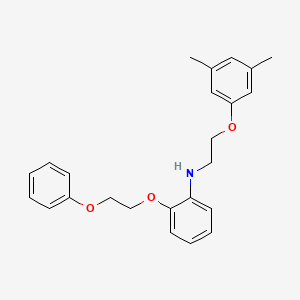 molecular formula C24H27NO3 B1385637 N-[2-(3,5-Dimethylphenoxy)ethyl]-2-(2-phenoxyethoxy)aniline CAS No. 1040687-20-4