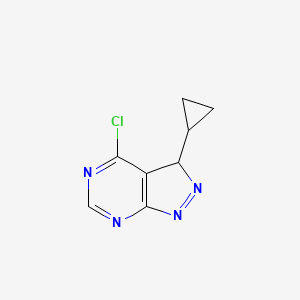 molecular formula C8H7ClN4 B13856418 4-chloro-3-cyclopropyl-3H-pyrazolo[3,4-d]pyrimidine 