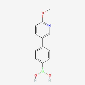 molecular formula C12H12BNO3 B13856424 [4-(6-Methoxypyridin-3-yl)phenyl]boronic acid CAS No. 1224724-40-6