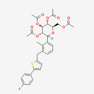 molecular formula C32H33FO9S B13856427 Canagliflozin Tetra-acetyloxy 